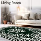 Ornate Floral Scrollwork Pattern Rug