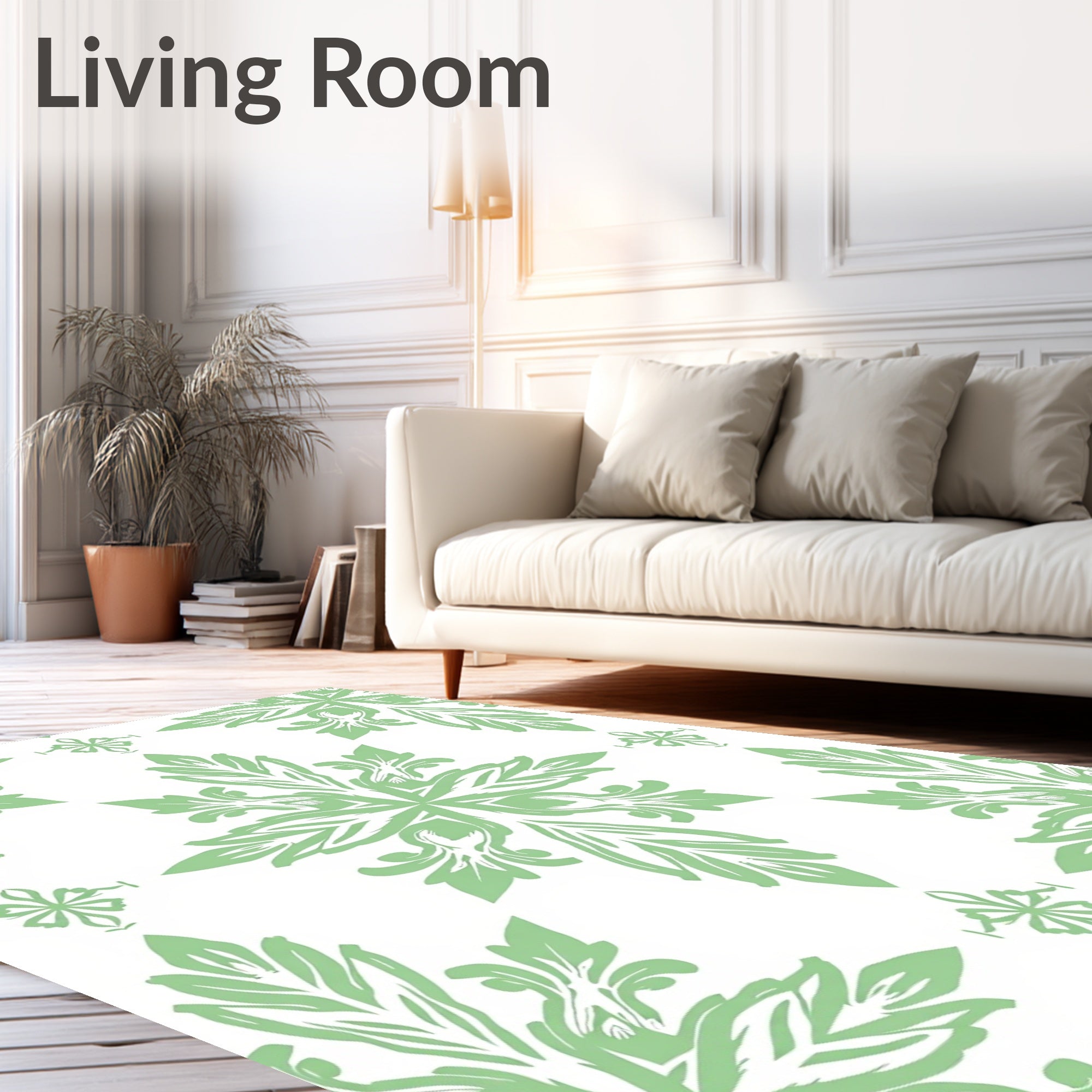 Classic Floral Swirl Pattern Rug