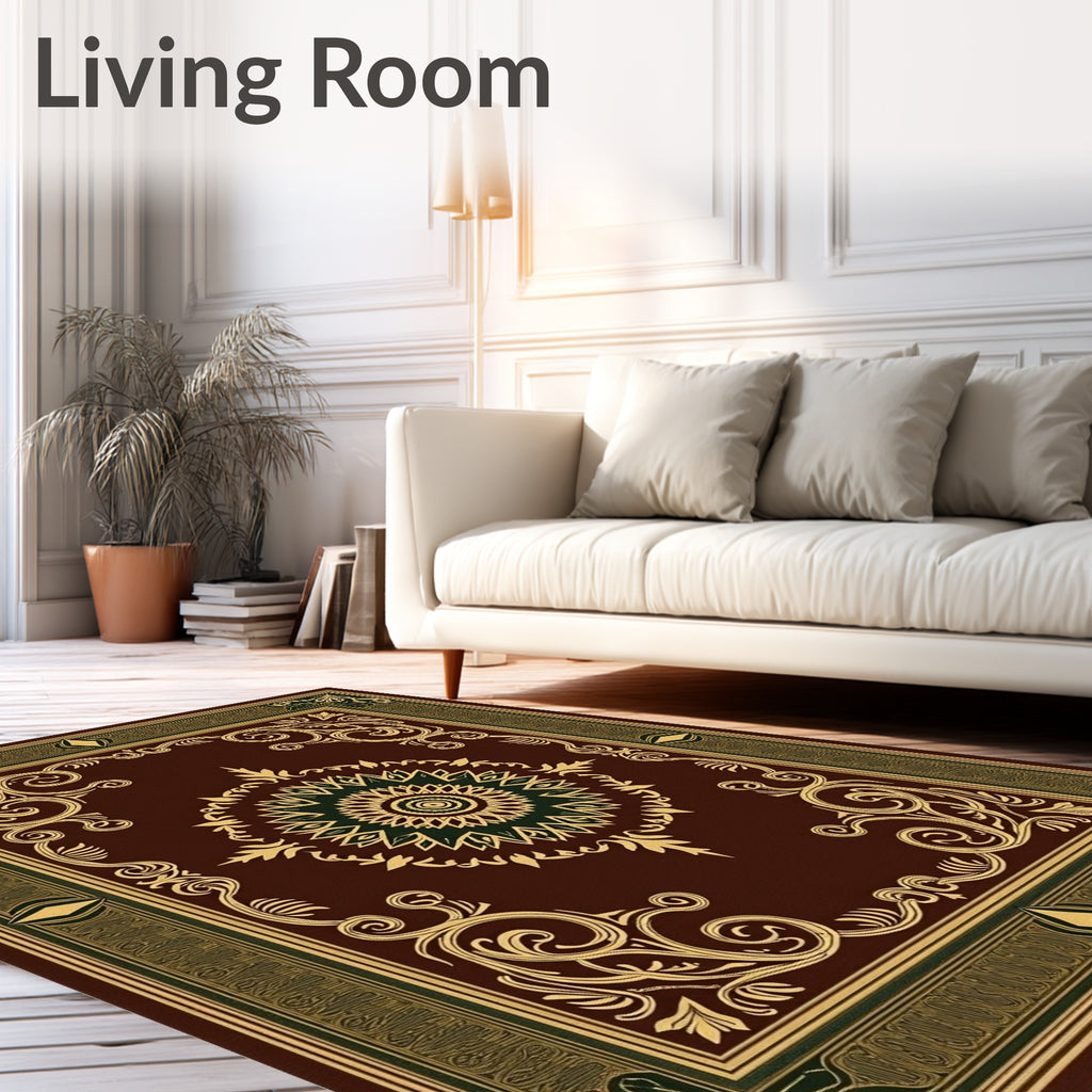 Vintage Floral Mandala Inspired Design Rug