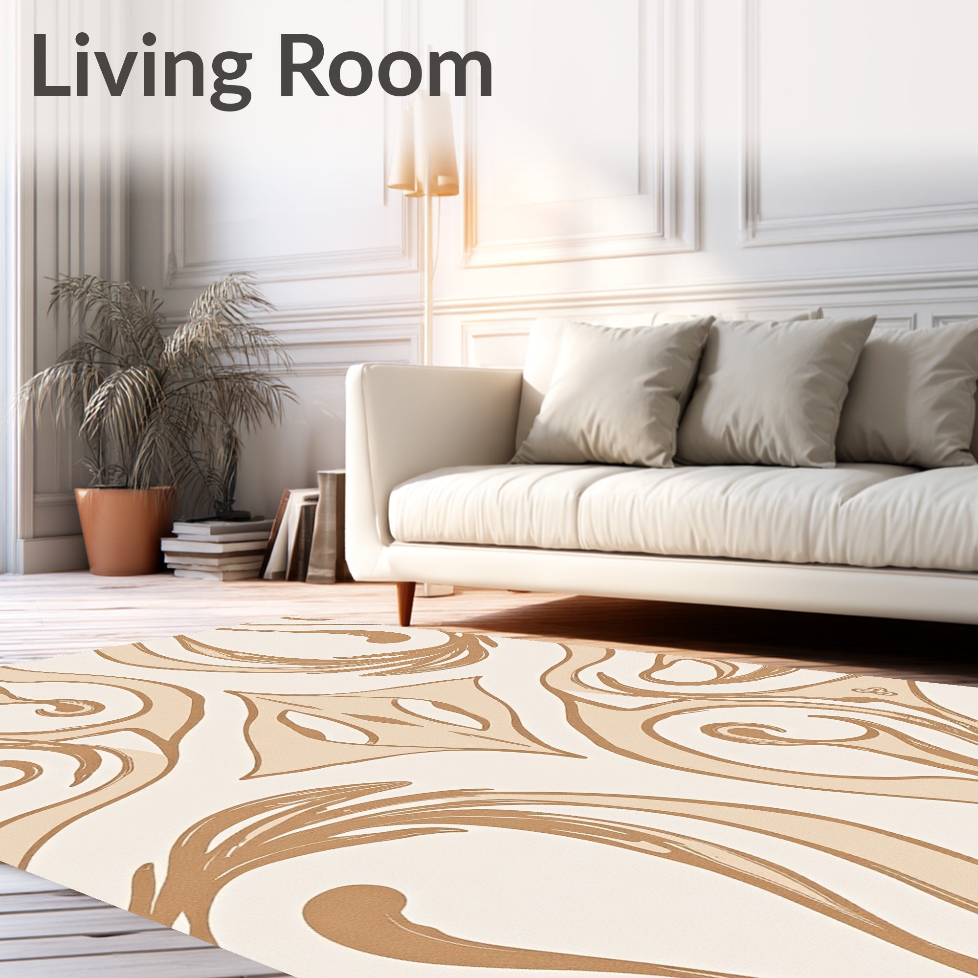 Abstract Swirl Nature Pattern Rug