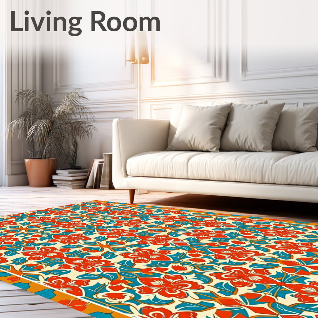 Intricate Floral Geometric Pattern Rug