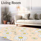 Daisy Flower Pattern Rug