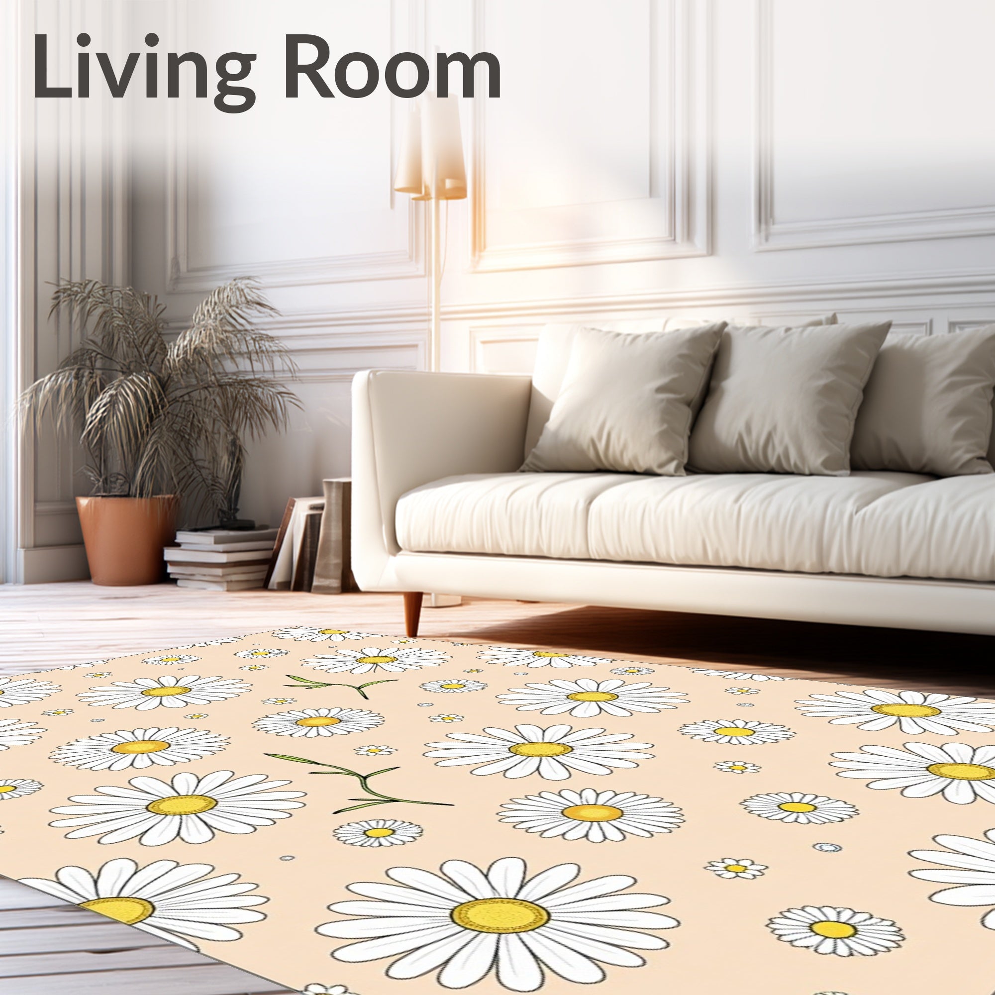 Daisy Flower Pattern Rug