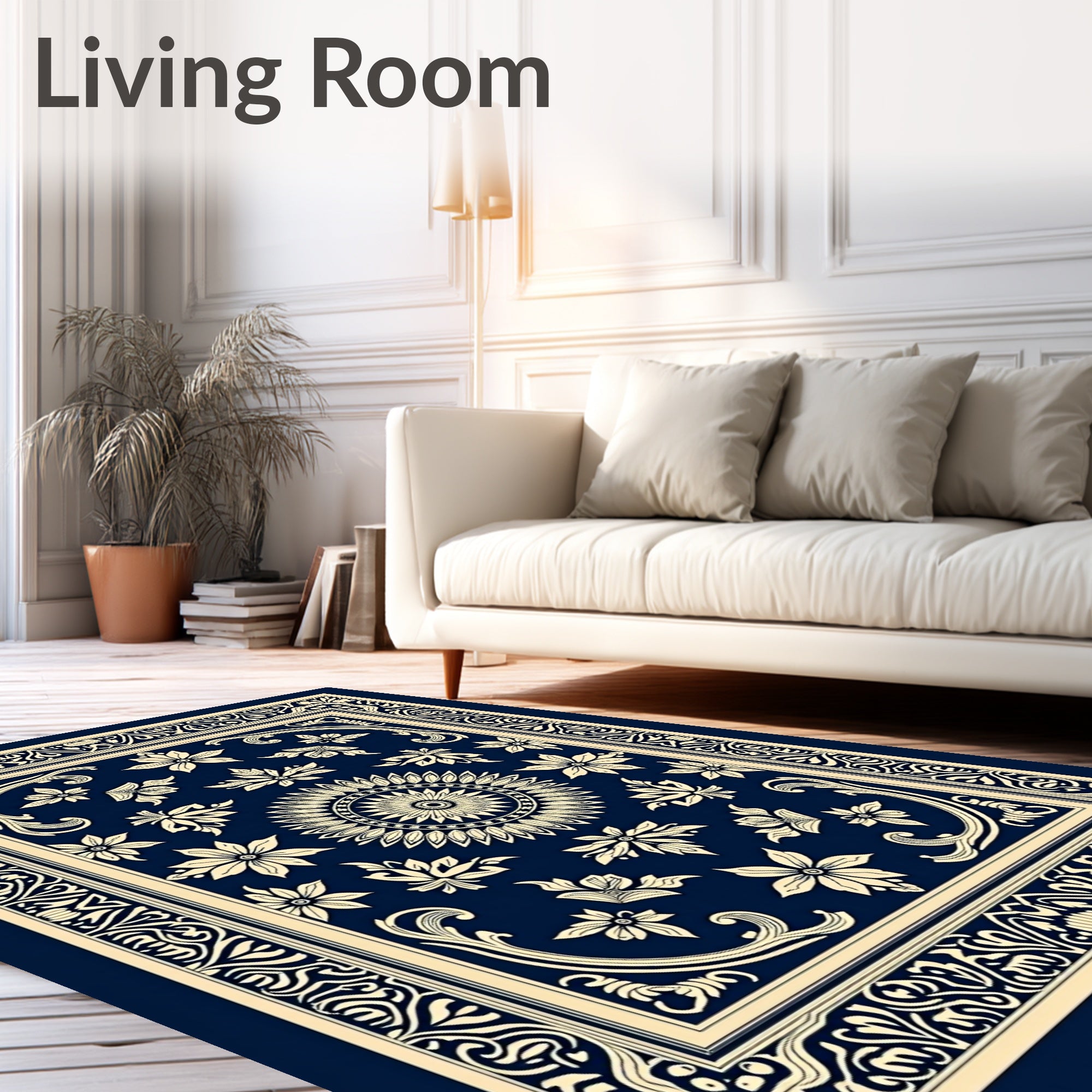 Classic Floral Mandala Design Rug