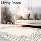 Geometric Art Deco Frame Design Rug