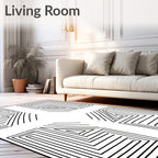 Abstract Linear Maze Design Rug