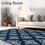 Classic Floral Damask Pattern Design Rug