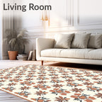 Rustic Floral Pattern Design Rug