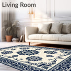 Classic Floral Sunburst Medallion Design Rug