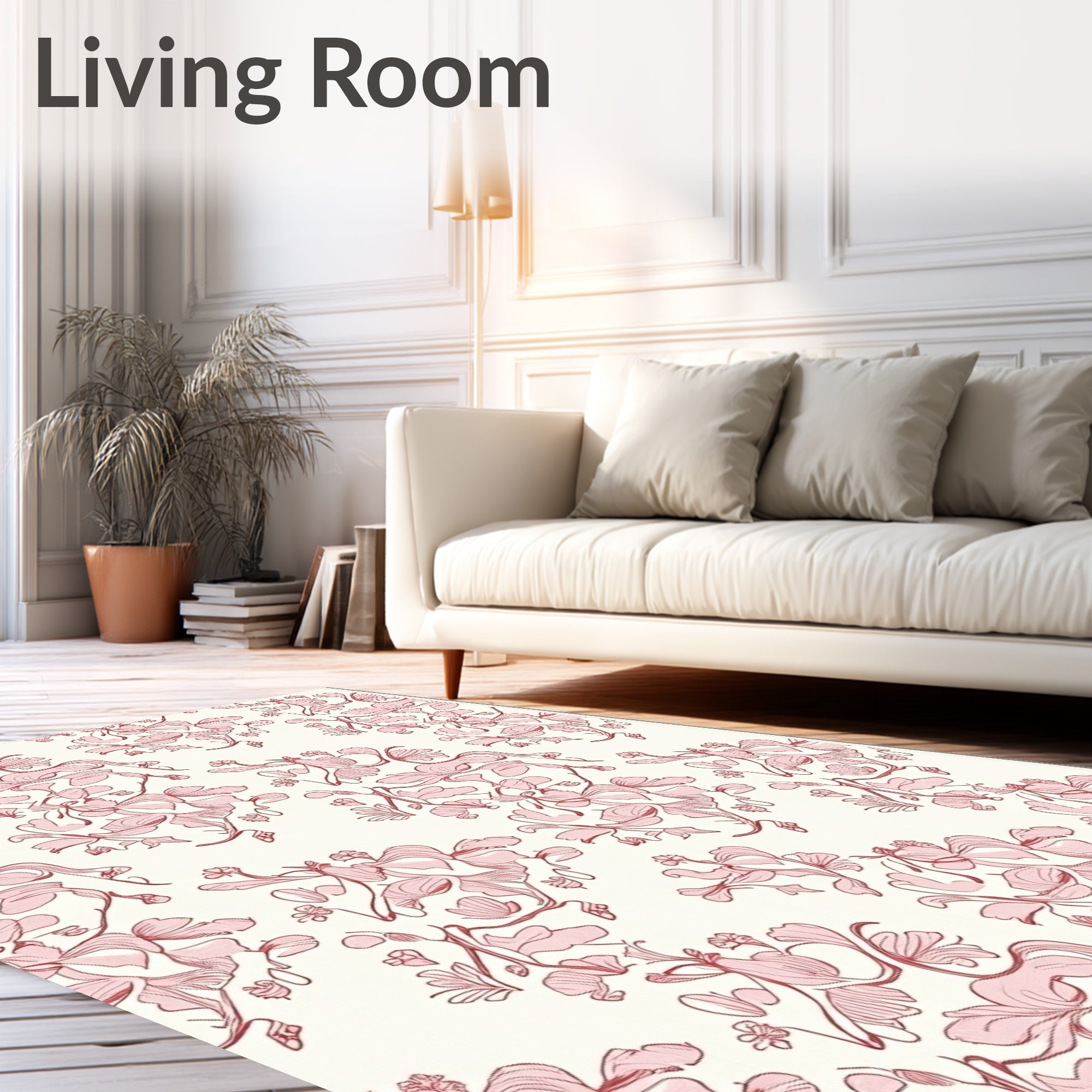 Delicate Floral Pattern Delight Rug