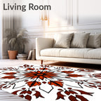 Ornate Floral Medallion Pattern Design Rug