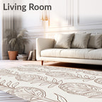 Organic Botanical Outline Pattern Rug