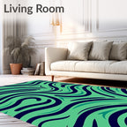 Bold Swirls Abstract Pattern Design Rug