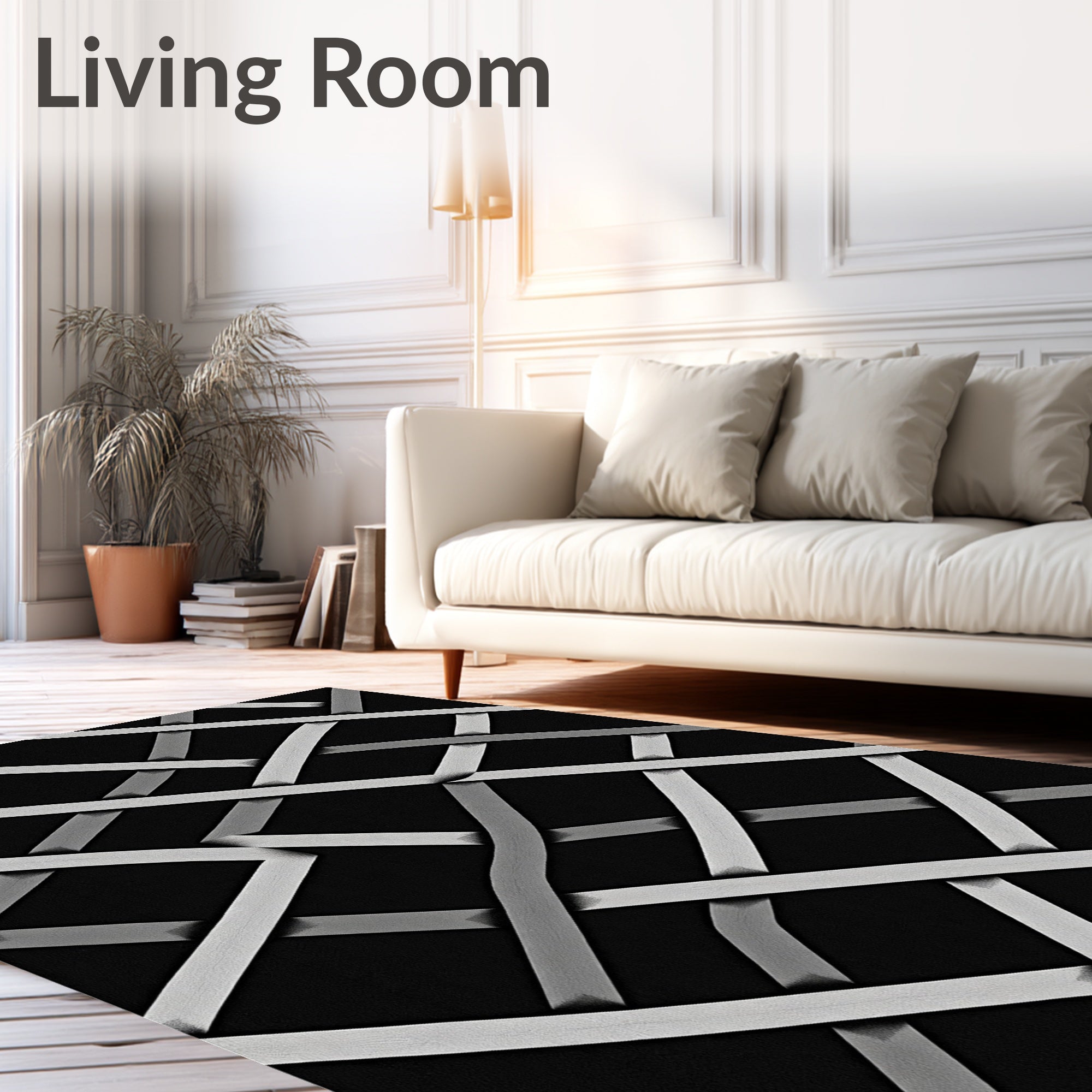 Interwoven Geometric Pattern Rug