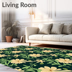 Delicate Floral Vine Pattern Rug