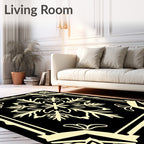 Ornate Floral Mandala Pattern Rug