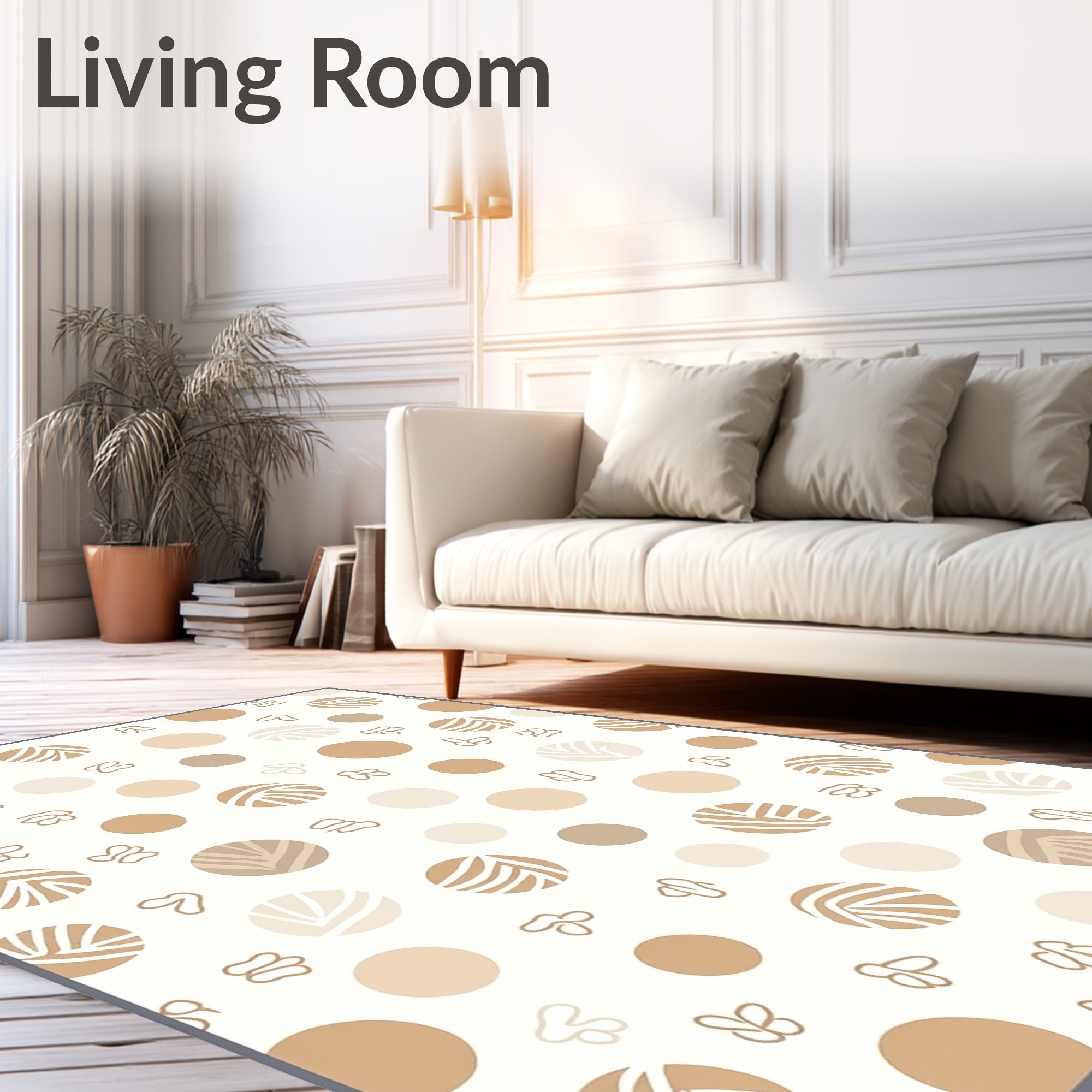 Polka Dot And Stripe Pattern Design Rug