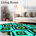 Bold Diamond Tribal Pattern Rug