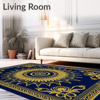 Ornate Sunburst Frame Pattern Rug