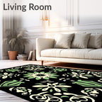 Stylized Floral Medallion Patterned Rug
