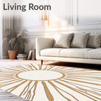 Sunburst Art Deco Style Pattern Rug