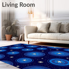 Cosmic Starburst Circular Pattern Rug