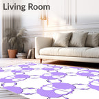 Abstract Hexagonal Lavender Design Rug