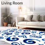 Deep-Sea Swirls Abstract Pattern Rug