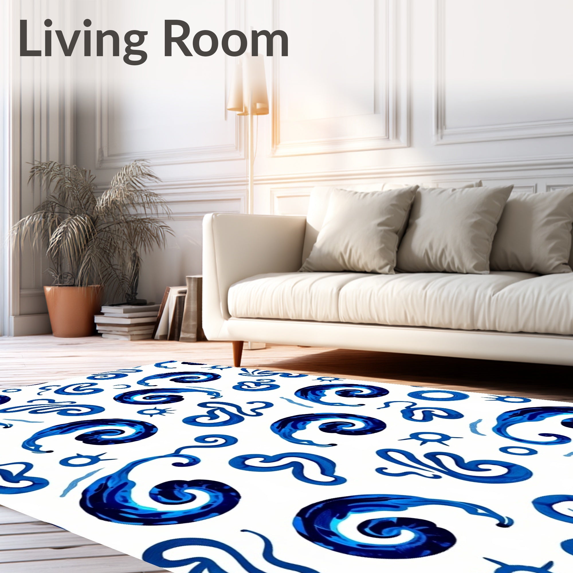 Deep-Sea Swirls Abstract Pattern Rug