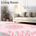 Delicate Floral Mandala Pattern Rug