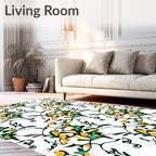 Abstract Floral Vines Pattern Rug