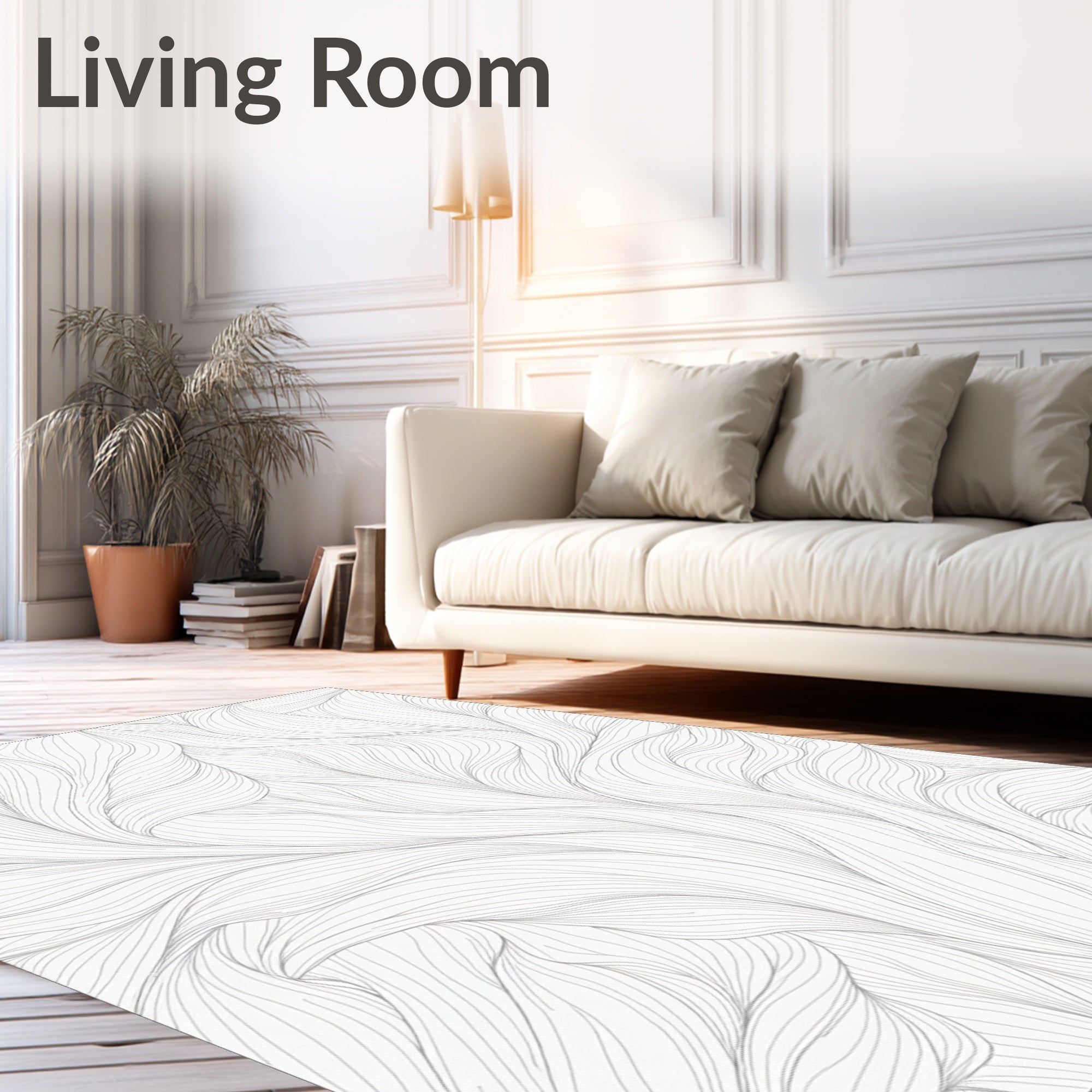 Flowing Line Organic Pattern Design Rug