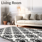 Classic Floral Motif Area Rug