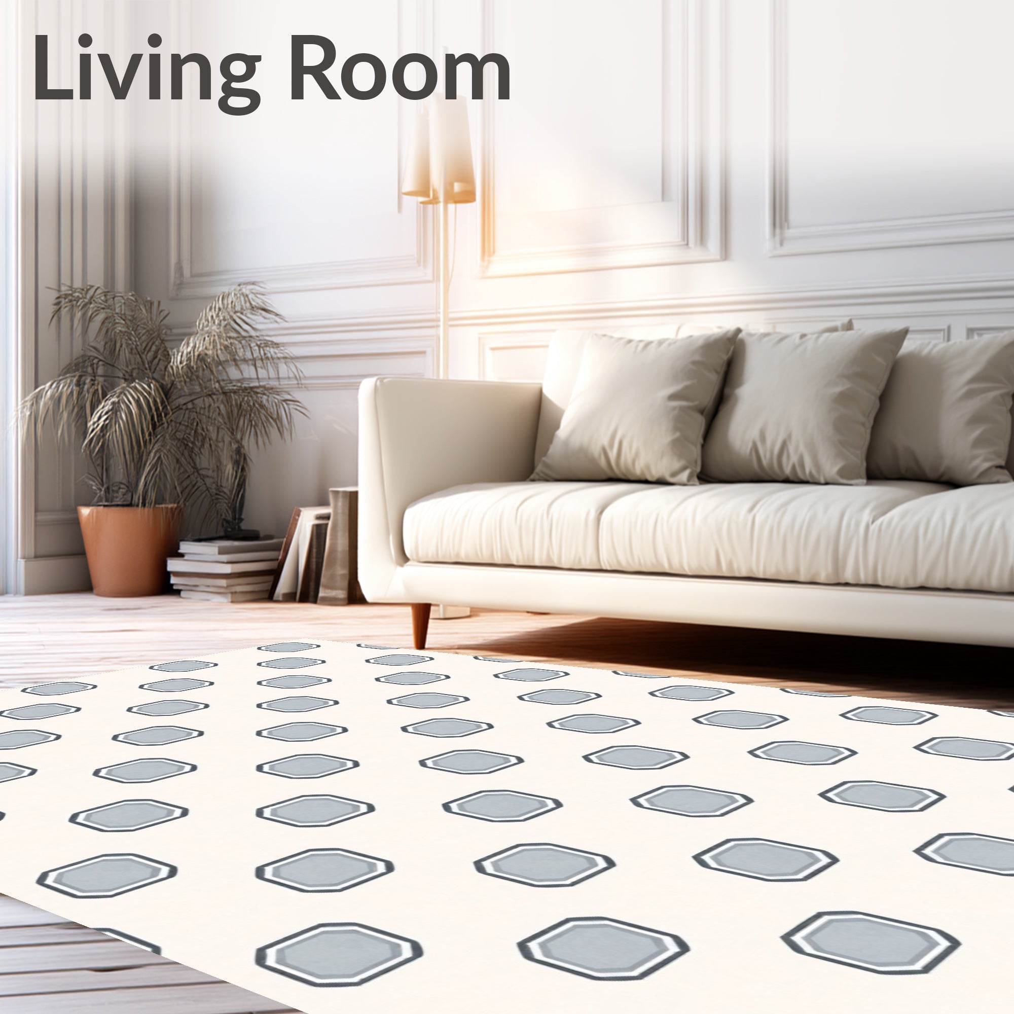 Geometric Octagon Pattern Design Rug