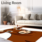Brown Cow Portrait Rug