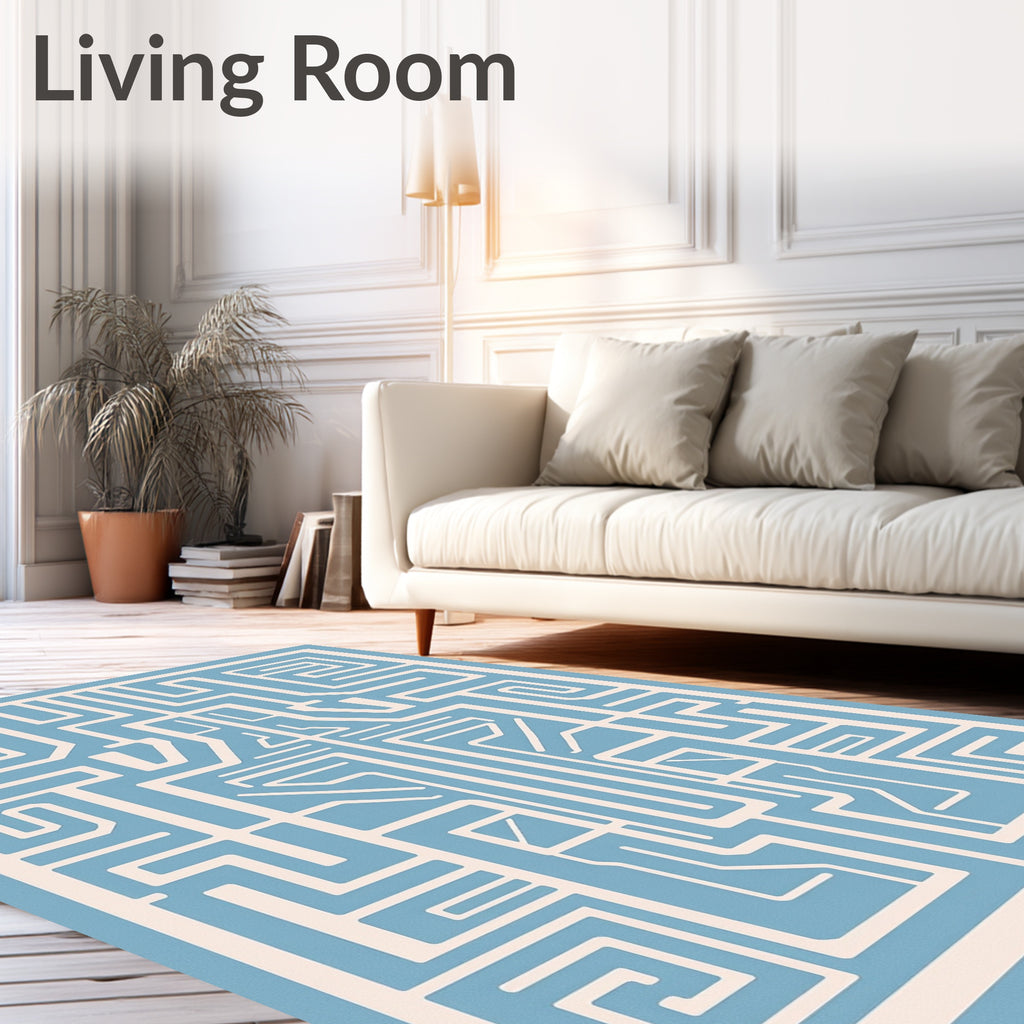 Labyrinth Geometric Pattern Rug