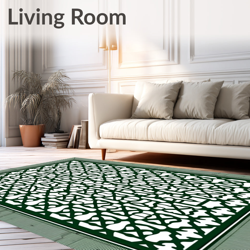 Intricate Lattice Geometric Design Rug