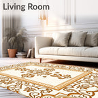 Intricate Paisley Floral Medallion Pattern Rug