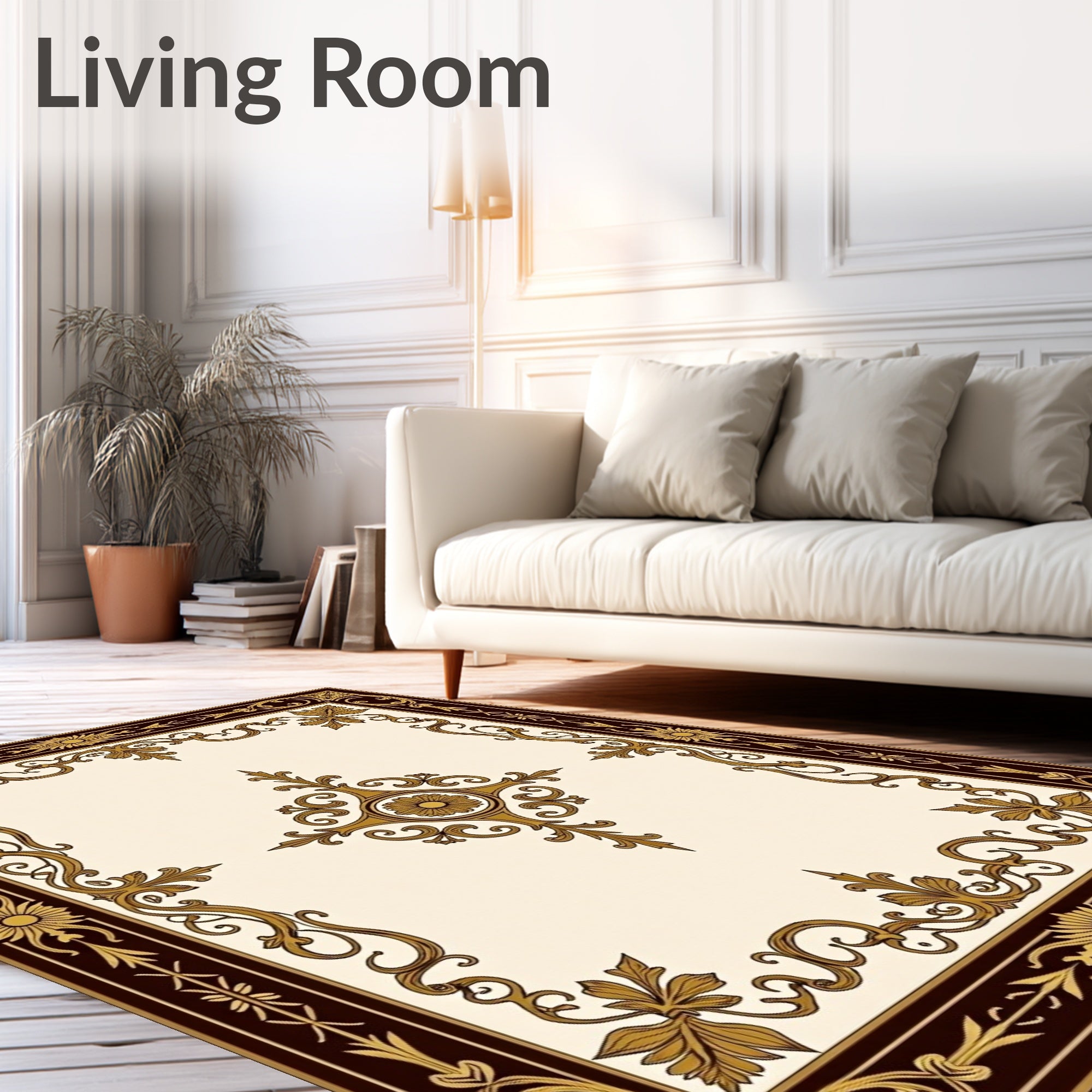 Ornate Floral Classic Medallion Rug