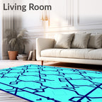 Geometric Interlocking Pattern Design Rug