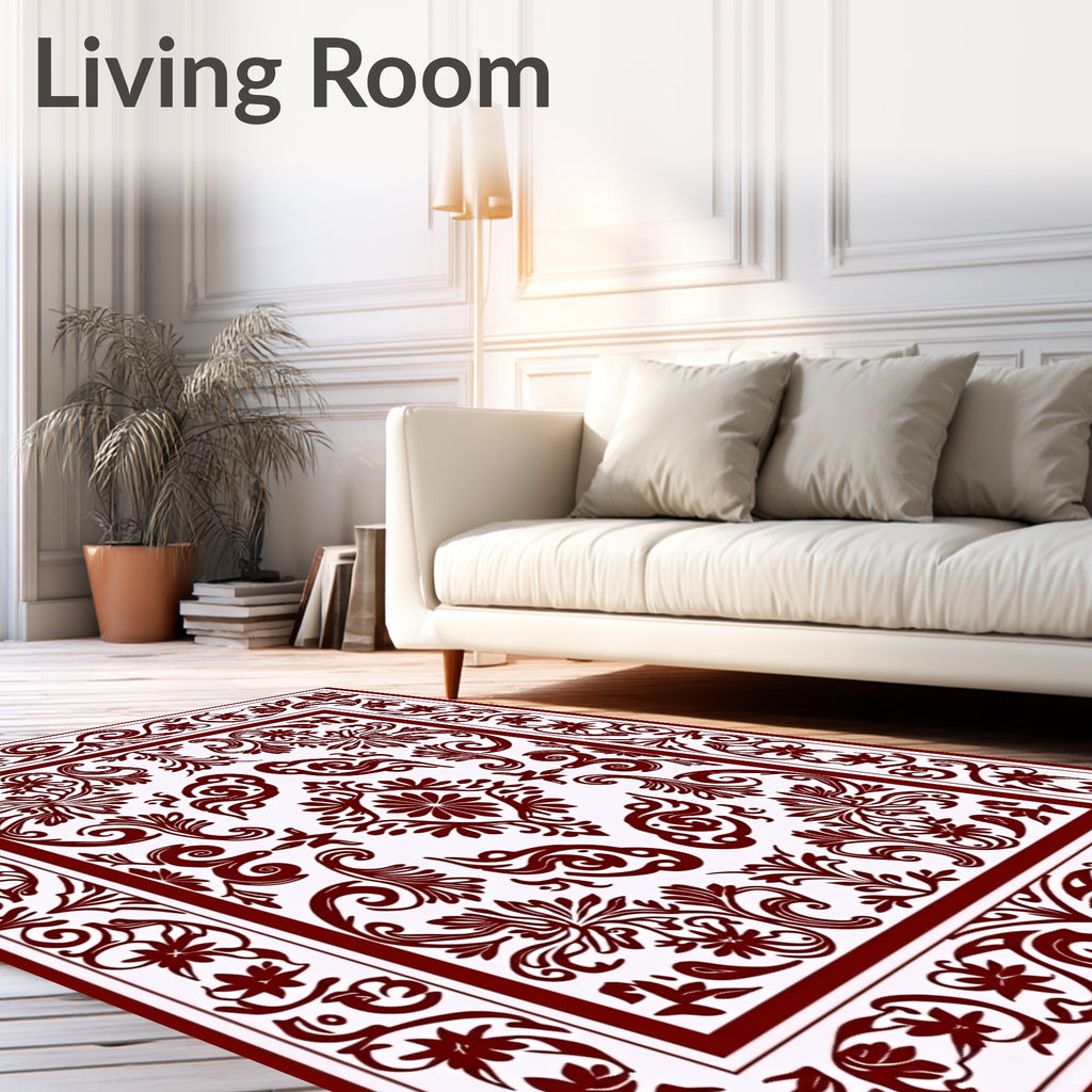 Elegant Floral Scrollwork Heritage Design Rug