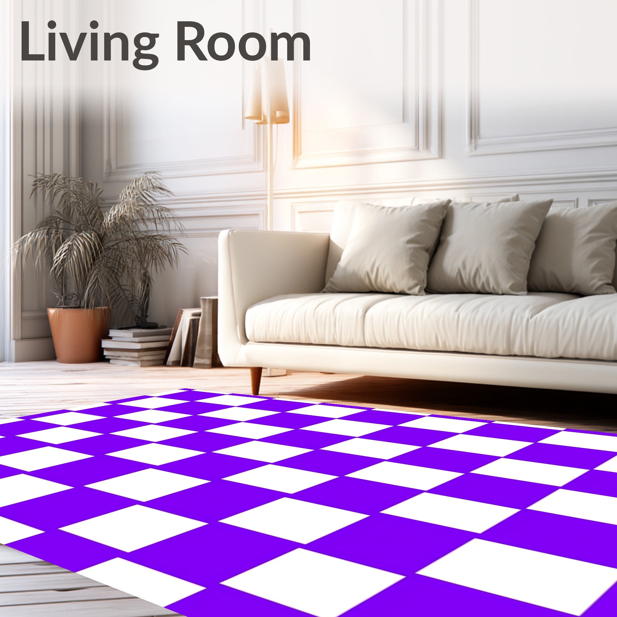 Bold Checkerboard Pattern Rug