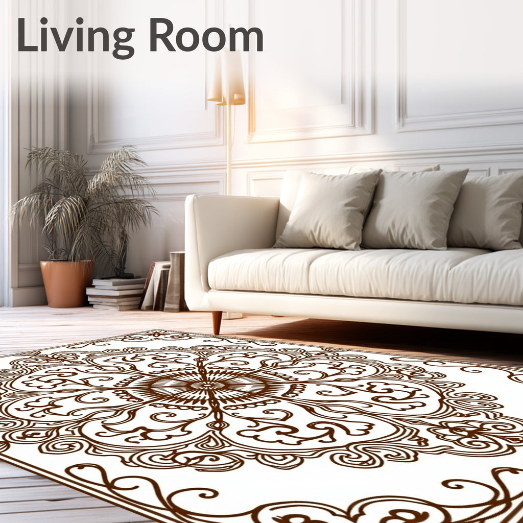 Ornate Floral Medallion Design Rug