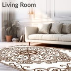 Ornate Floral Medallion Design Rug