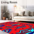 Athletic Shoe Print All Over Rug