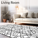 Abstract Intersecting Lines Geometric Pattern Rug