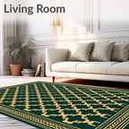 Elegant Geometric Interlocking Pattern Rug
