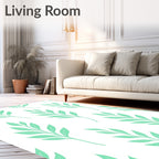 Mint Green Branch Pattern Rug