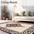 Ornate Regal Scrollwork Medallion Rug