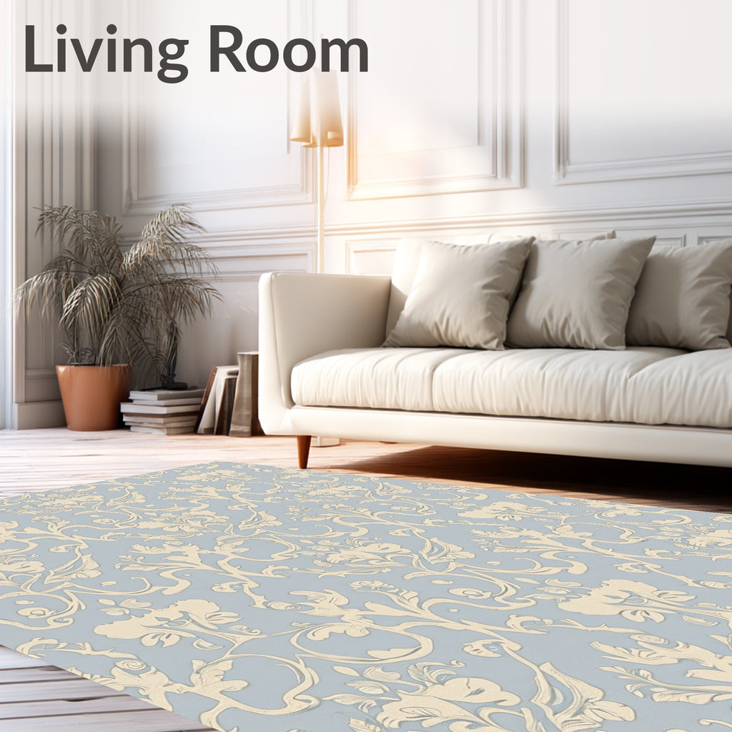 Classic Floral Damask Pattern Rug